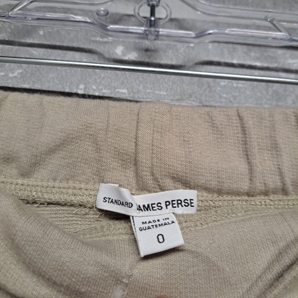 STANDARD James Perse French Terry ‎ Waist Elastic Shorts in Beige SZ 0 NWOT - Picture 4 of 9